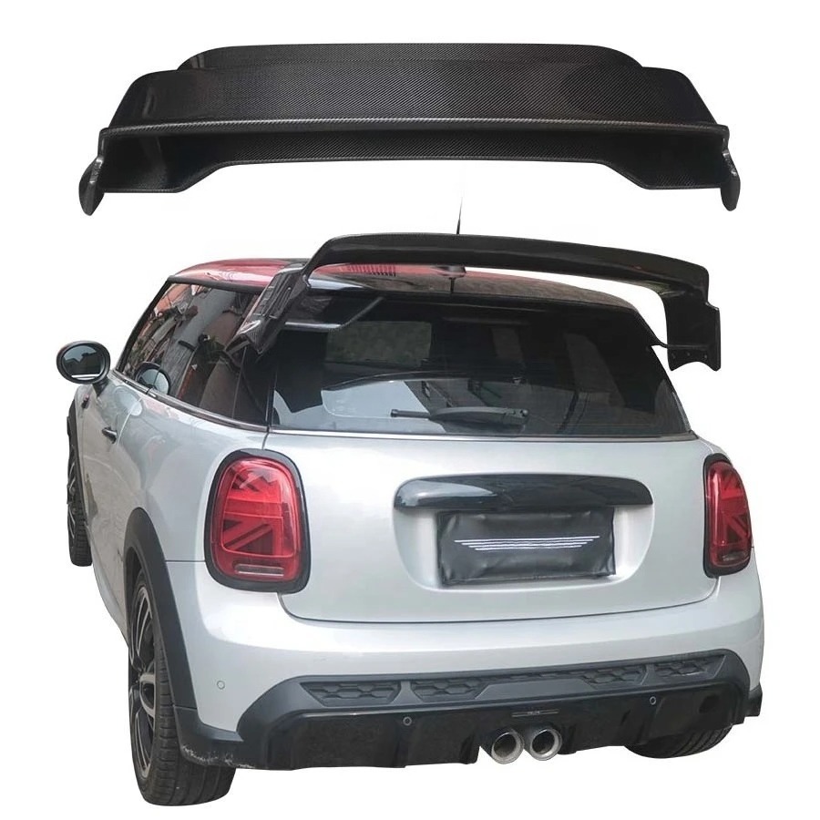 MINI JCW F56 S 2013-2023 Carbon Fiber Rear Spoiler Evo Style Roof Deck with Double Deck Tail Wing Body Kits